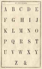 Страница из английского букваря середины XIX века. Из собрания электронной библиотеки Мичиганского университета.